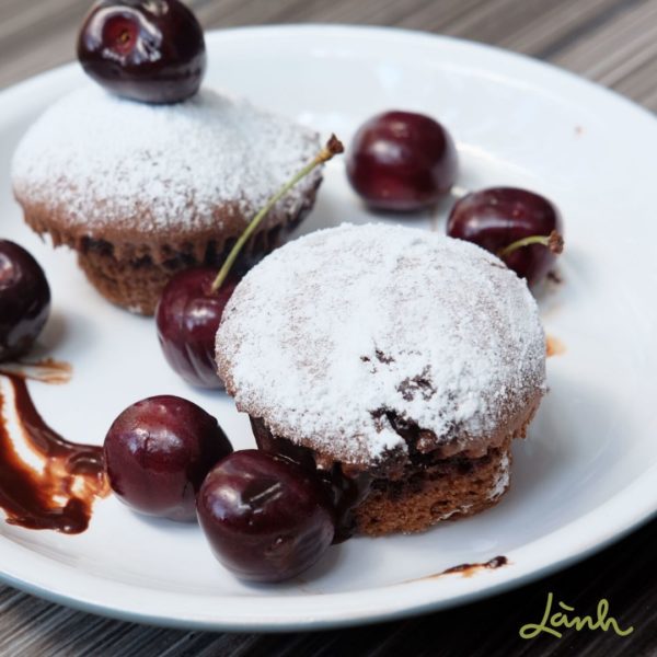 Bánh Lava Sô cô la Thuần chay